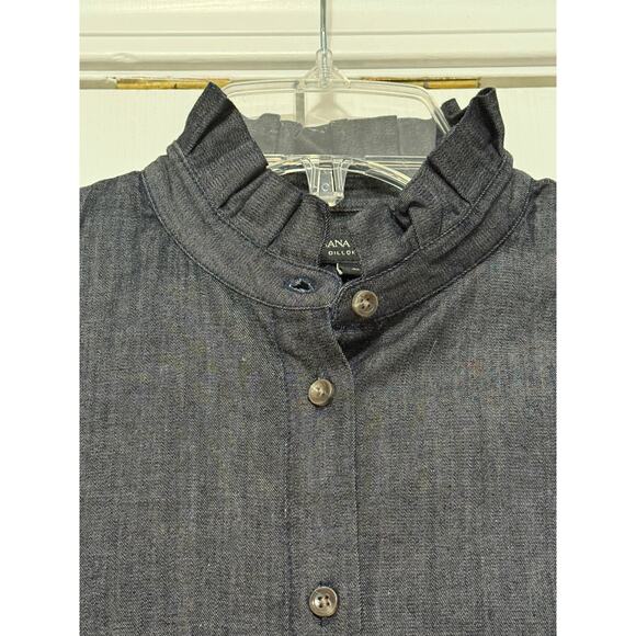 Banana Republic Dillon Black Denim Women's Button-Up Shirt, Size S-- - Picture 3 of 6
